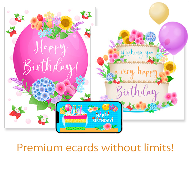 Premium ecards without limits!