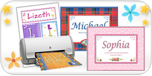 Send or print colorful cards with names.