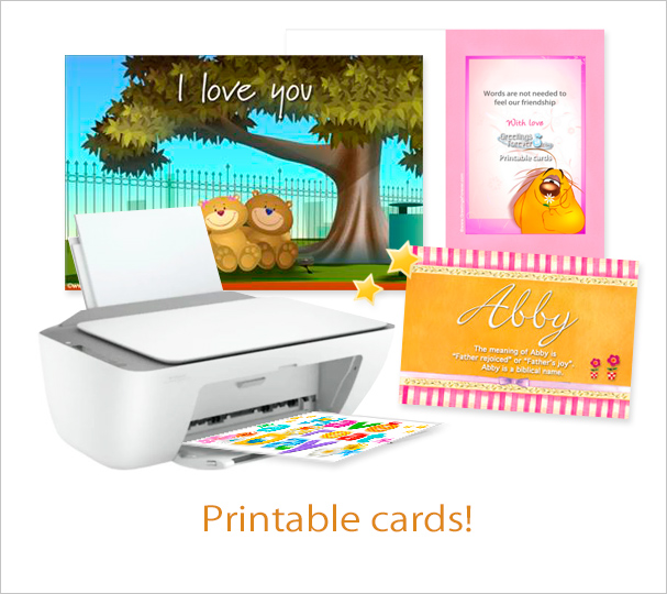 Printable cards.