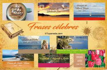 Tarjetas, postales: Frases célebres