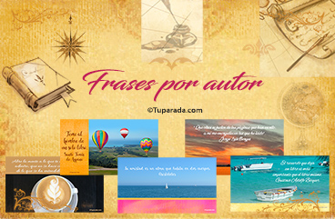 Tarjetas, postales: Frases por autor