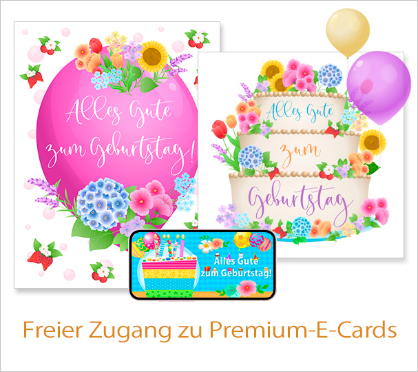 Freier Zugang zu Premium-E-Cards