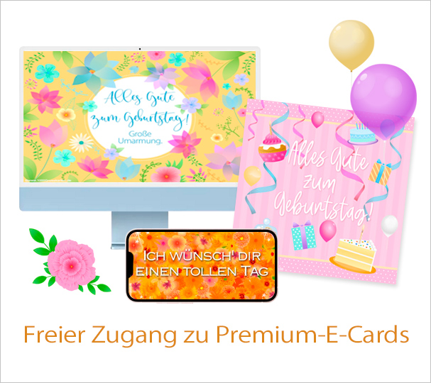 Freier Zugang zu Premium-E-Cards