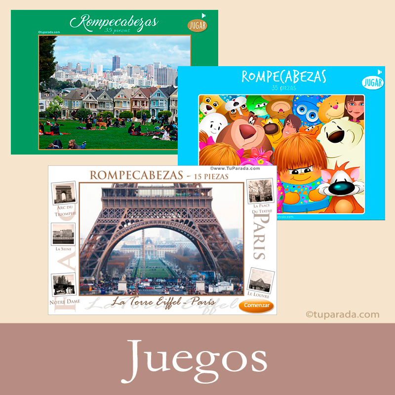 Tarjetas, postales: Juegos