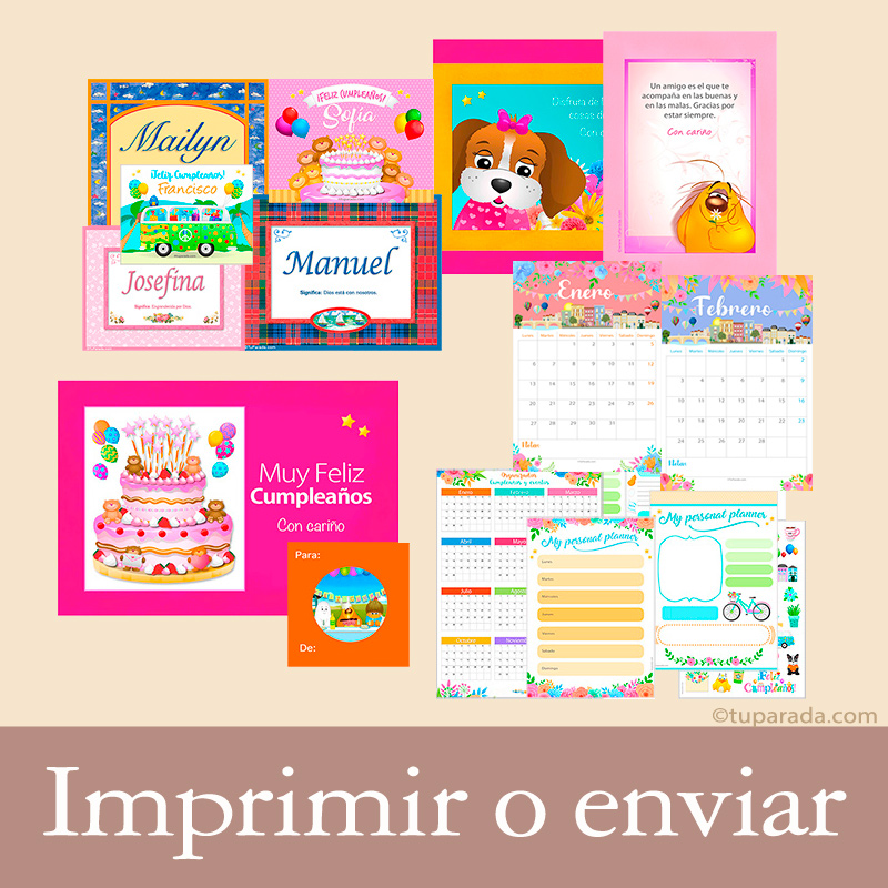 Tarjetas, postales: Imprimir o enviar