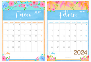 Tarjetas, postales: Calendario 2024 Flowers