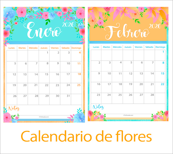 Tarjetas de  Calendario 2026