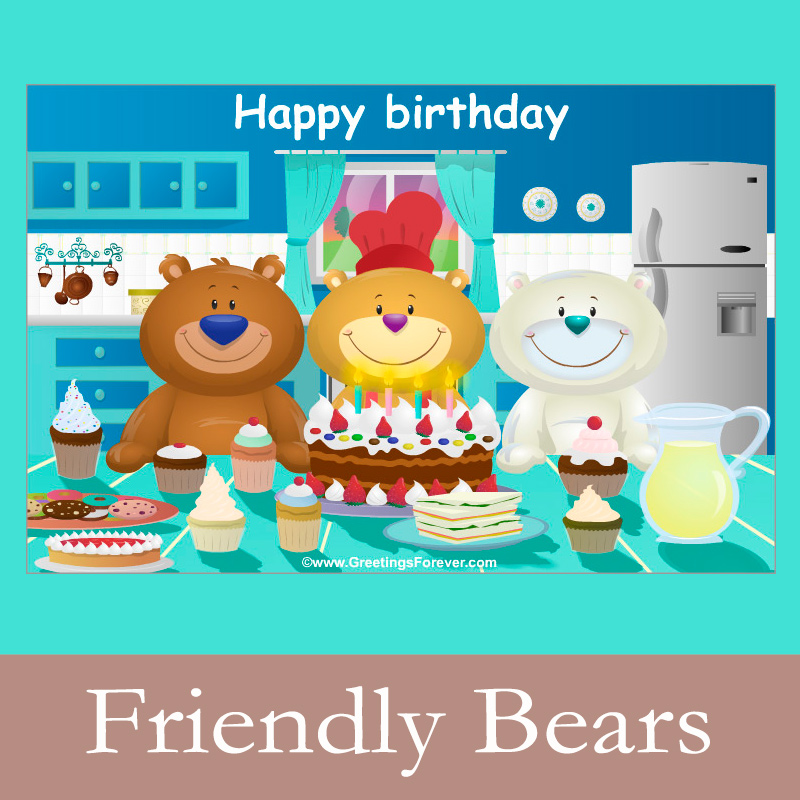 Ecards: Friendly Bears