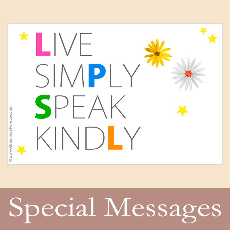 Special messages Ecards