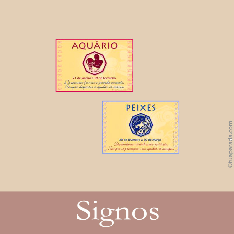 Cartões postais: Signos