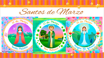 Tarjetas, postales: Santos de Marzo