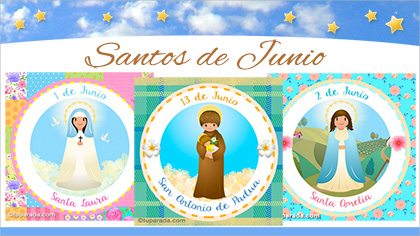 Tarjetas, postales: Santos de Junio
