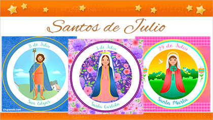 Tarjetas, postales: Santos de Julio