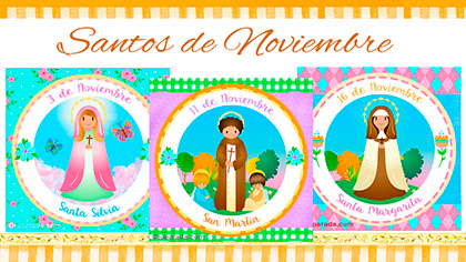 Tarjetas, postales: Santos de Noviembre