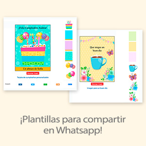 Tarjetas, postales: Plantillas para Whatsapp