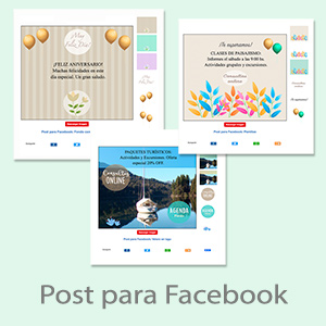 Tarjetas, postales: Posts para Facebook